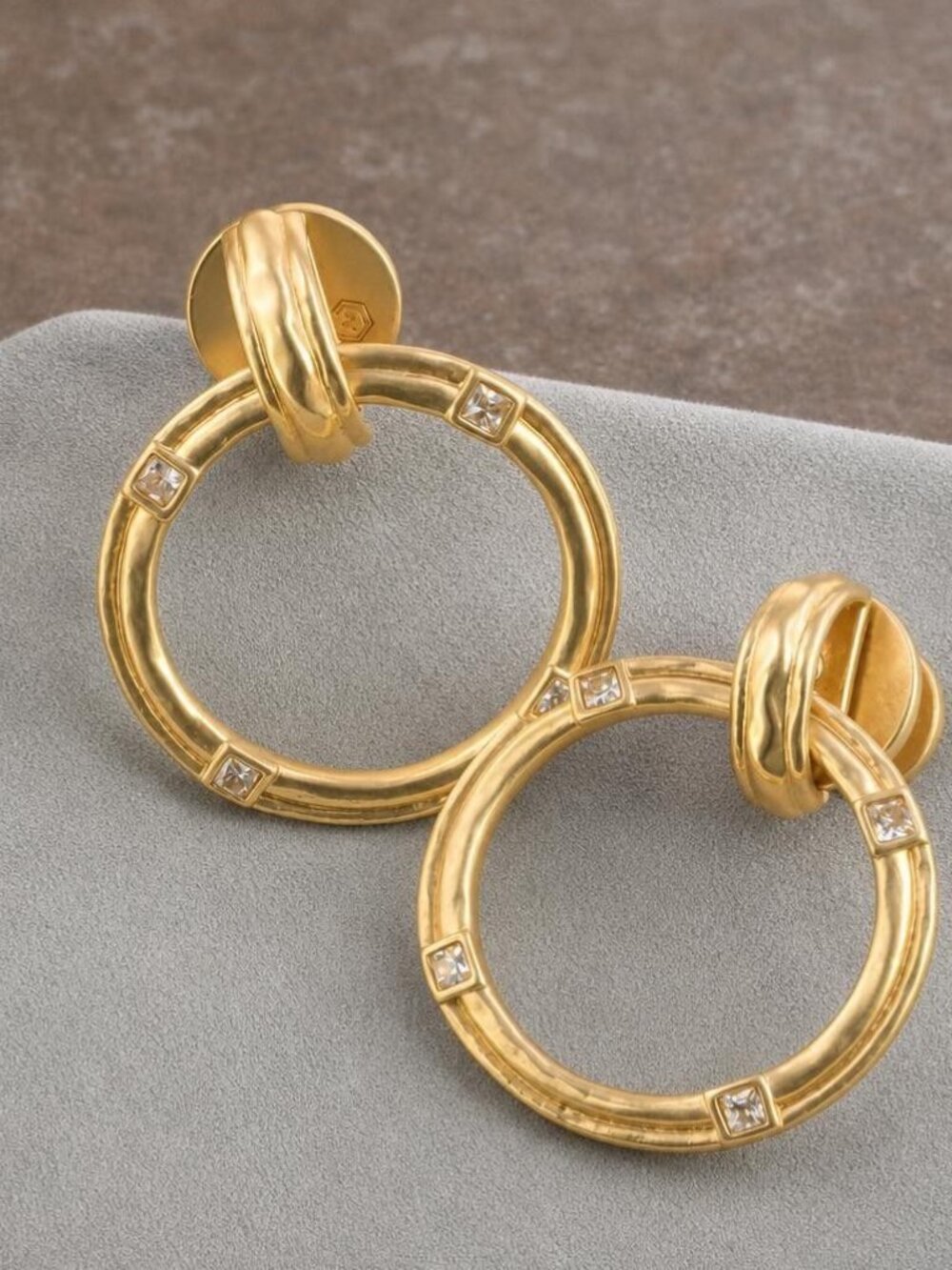 Julie Vos Astor Doorknocker Hoop Earrings, 1.25 in - Picture 2 of 2
